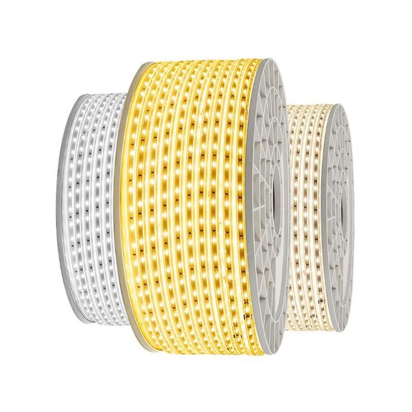 

strips ac220v led strip light 120leds/m waterproof soft flexible tape + dimming power plug 1m-20m cool / neutral warm white