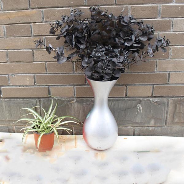 

black artificial leaves large eucalyptus leaf plants wall material decorative white fake for home shop garden party decor flowers & wreaths