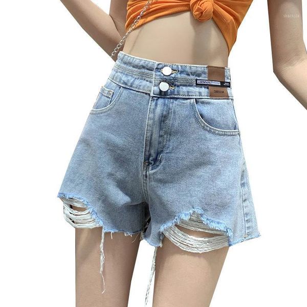 

women's shorts 2021 arrival summer fashion denim women high waist a line wide leg short jeans streetwear pants, White;black