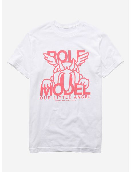 

role model our little angel t-shirt, White;black