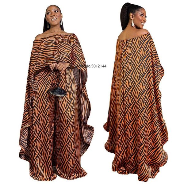 

ethnic clothing 2021 fashion 2 piece set women africa clothes african two suit long + wide pants party plus size for lady, Red