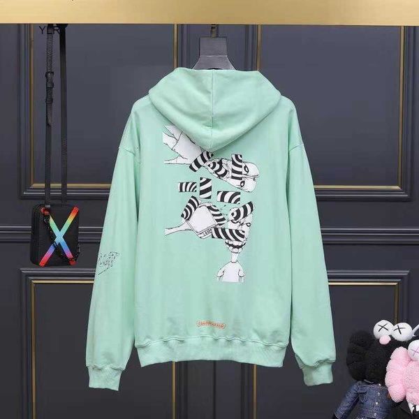 

autumn new crosin ch trendy large winter size loose zebra graffiti printed men's and women's hoodie pullover h, Black