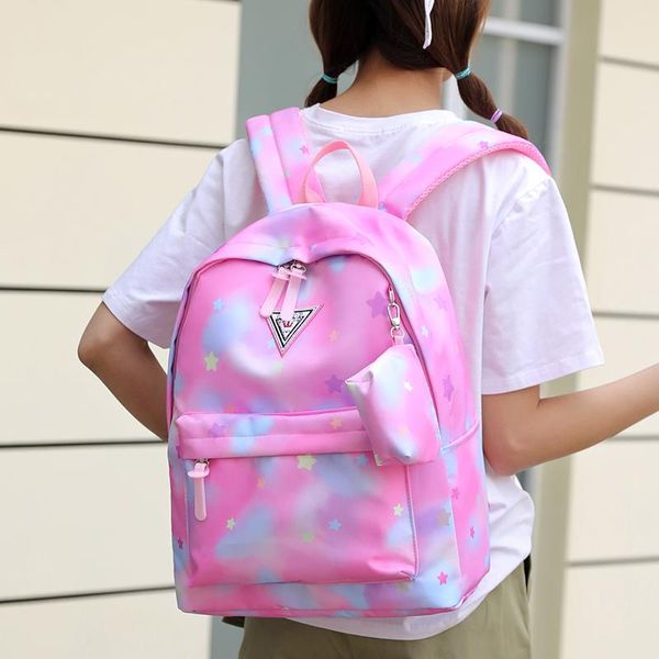 

school bags fashion bag 2022 teenager nylon backpack teenage girls college student bagpack travel for women mochila