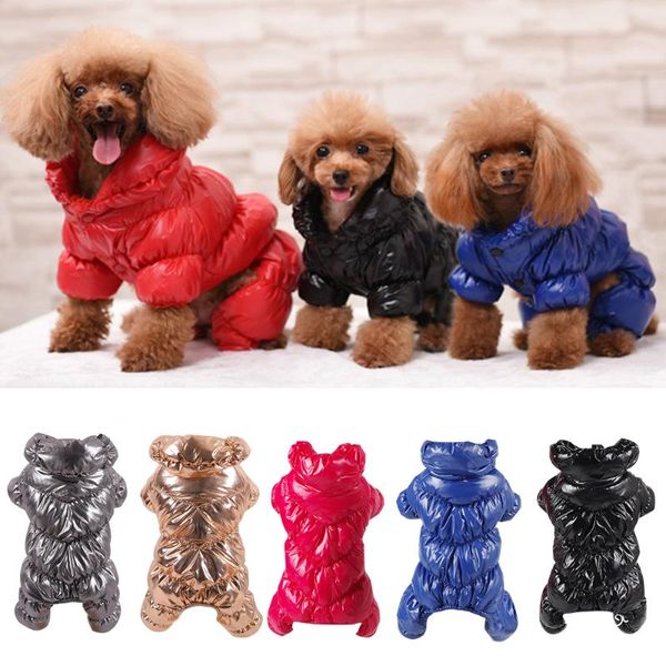 

dog apparel winter clothes pet down coat jacket for chihuahua soft fur hood cothing small medium dogs puppy outfit