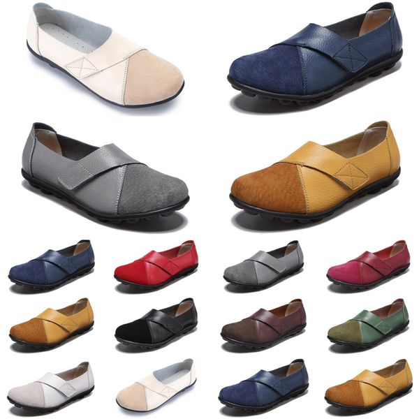 

2021 luxury men women casual shoes black white blue loafers suede leather stitching mens trainers sneakers size 35-44 color9