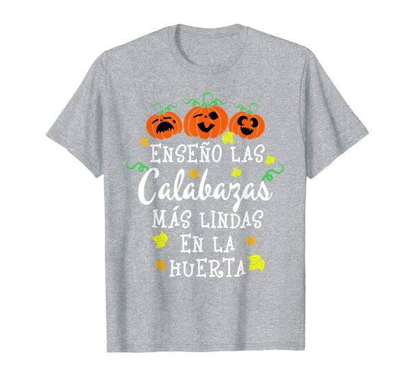 

i teach cutest pumpkins in the patch funny spanish profesor t-shirt, White;black