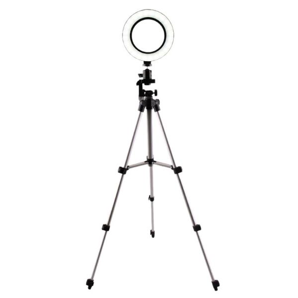 

flash heads 6 inch mobile phone live fill led ring light anchor beauty spotlight 0.8m tripod
