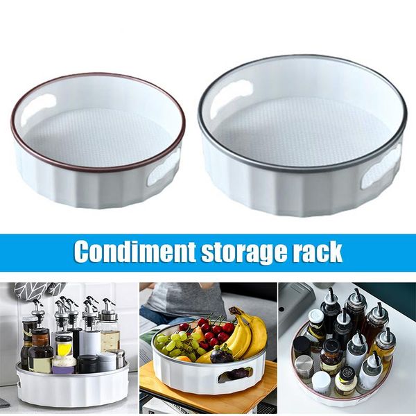 

turntable cabinet organizer rotatable storage shelf for kitchen rotating condiments holder 9.0/11.7inch in diameter fp8 & organization