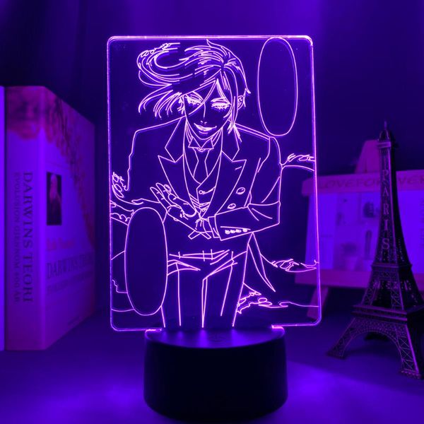 

night lights 3d lamp anime black butler for bedroom decorative light kids children's birthday gift room manga led