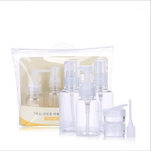 

travel kit clear refillable bottles perfume bottle easy to take spray plastic packaging atomizer storage & jars