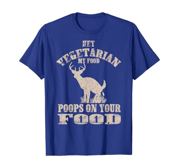 

hey vegetarian my food poops on your food funny meat t-shirt, White;black