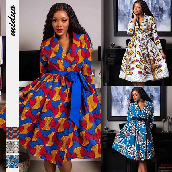 

african dresses for women 2021 fashion plus size dashiki fabric femme v neck woman dress maxi elegant evening ethno clothing ethnic, Red