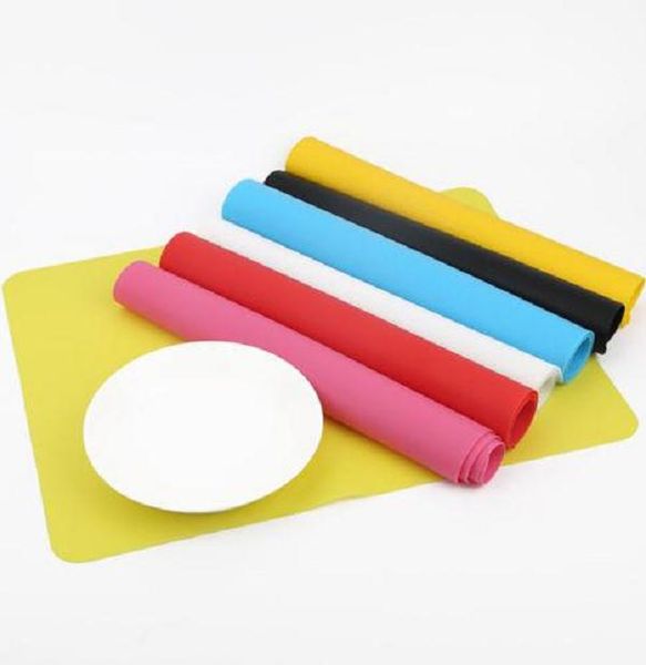 All'ingrosso- 40 * 30 cm Tappetino da forno in silicone Antiaderente Pan Liner Tovaglietta Tovaglietta Protettore da cucina Pasticceria Fodera da forno Tappetino da forno per 6 colori