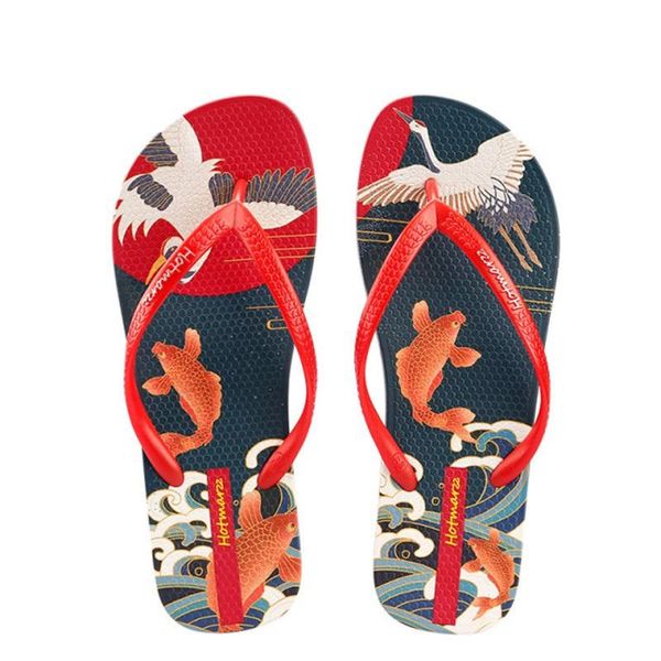 

women good luck print summer flip flops beach fashion slippers anti-skid pool sandals ladies slides, Black