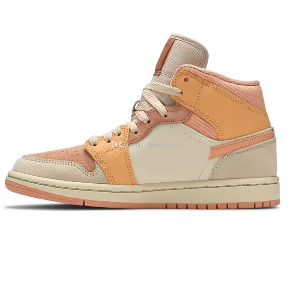 

jumpman wmns 1 mid apricot basketball shoes 1s sneakers dh4270 800