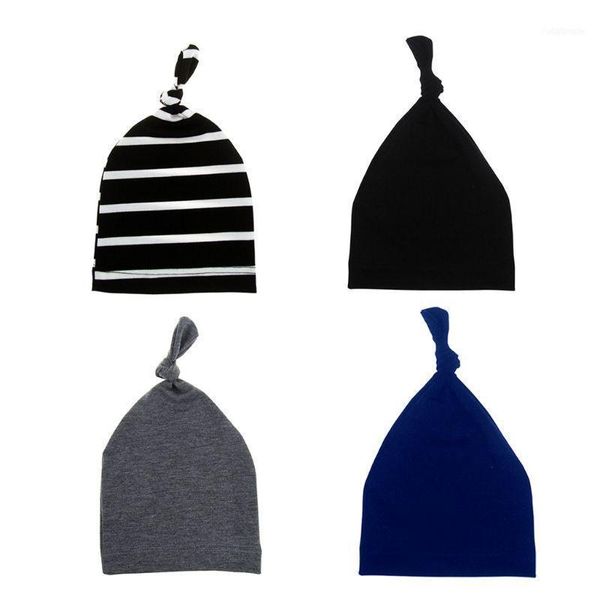 

4pcs/set baby cotton hats born hat infant trendy beanie cap caps &11, Yellow