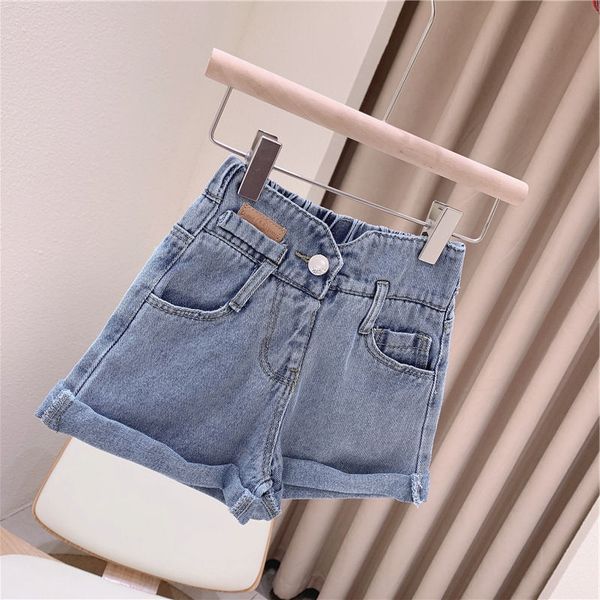 

sk ins korean kids girls denim shorts front pockets designer pants, Black