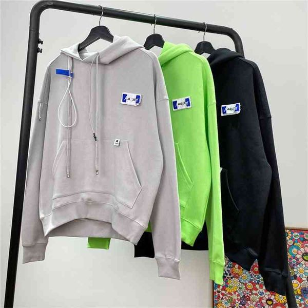 

men's hoodies & sweatshirts asymmetric cleavage to adhere female male hoodie 1:1 quality green sweatshirts space break in adher pullove, Black