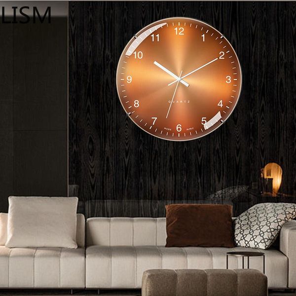 

living room modern design round wall clock quartz silent nordic luxury clocks home decor reloj de pared moderno