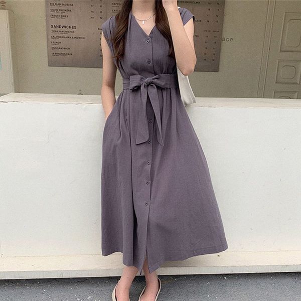 

casual dresses hzirip sleeveless minimalist with v-necked gentlewoman from the elegant vintage outdoor office will summer long casual gowns, Black;gray