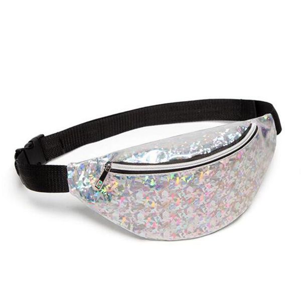 

women belt bag laser sequin shoulder ladies chest crossbody for female fanny pack waist bags