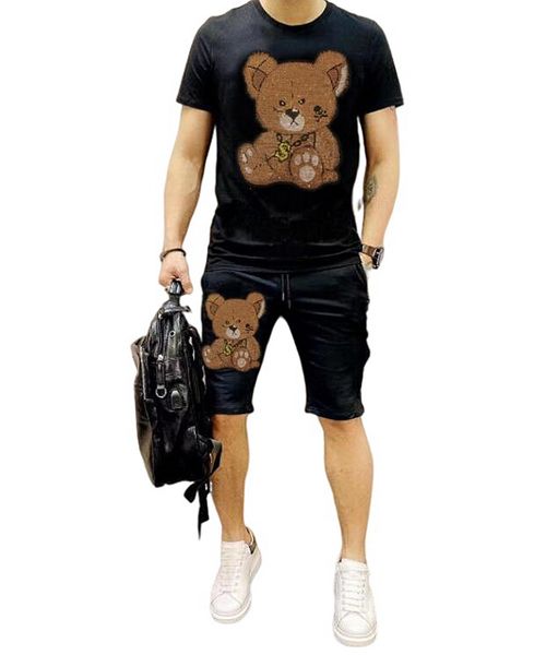 

men's summer suits drill tracksuits men brand designer hip hop, Gray