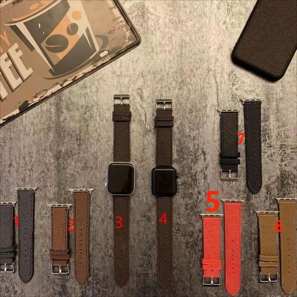 

luxury designer strap for apple watch series 7/6/5/4/3/2/1 with luxury designers pattern fashionable and durable pin buckle 41mm 42mm 38mm 4