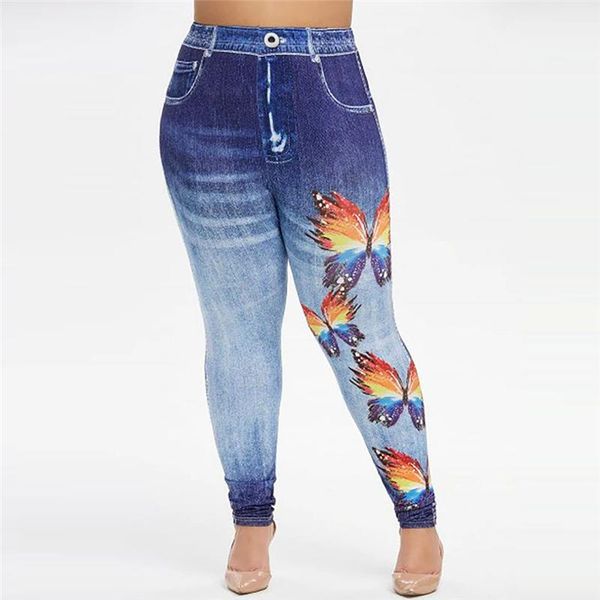 

plus size casual high waist summer autumn pant slim heigh quality cotton denim trousers imitation for ladies women's pants & capris, Black;white