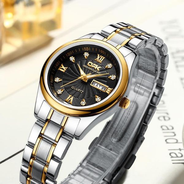 

wristwatches business quartz watch ladies female waterproof simple dress clock relogio feminin auto date, Slivery;brown