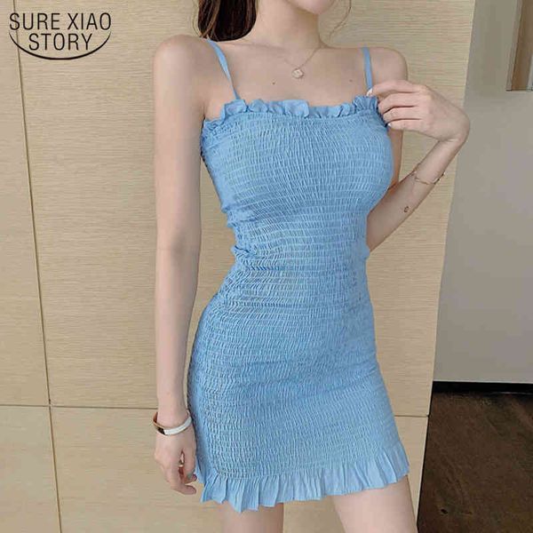 

summer dress elegant blue mini es women's beach leisure vacation party night lace up stretch slim soft mujer 9916 210508, Black;gray