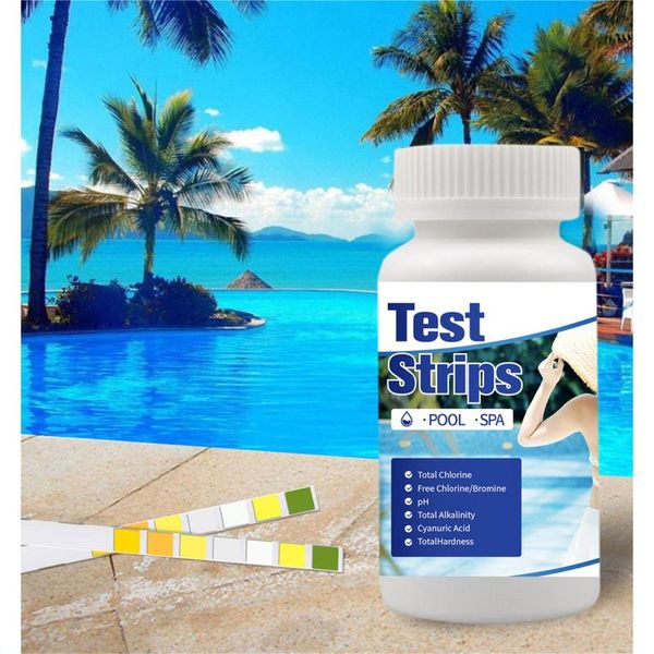 

pool & accessories swimming ph test paper residual chlorine value alkalinity hardness strip tester cleaner