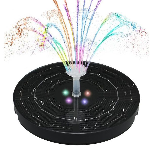 

garden decorations 2021 3.8w large size 190mm solar fountain with 6 nozzles decor outdoor bird bath powered convenient