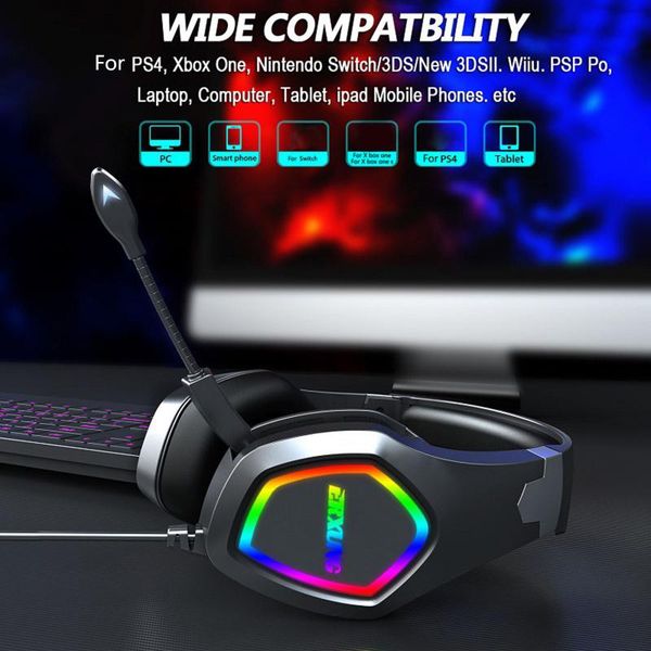 

head-mounted gaming headphone wired stereo bass headset with microphone wireless sports earphones#s cell phone earphones