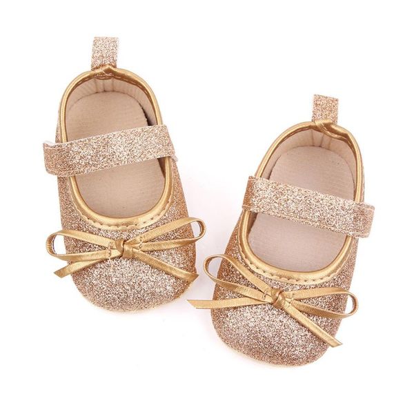 

born baby girls bowknot fine flash shoe soft first walking princess toddler kids nursery school walkers shoes 2021