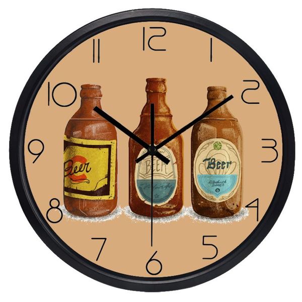 

wall clocks retro bottle kitchen clock decorate home