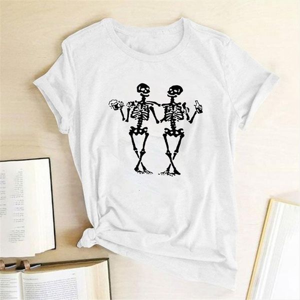 

and women girl black harajuku men t shirt womens skull sister drink bear kawaii tee shirts short sleeve crewneck loose, White;black