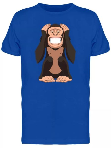 

Chimpanzee Not Hearing Men's Tee -Image by Shutterstock, White;black