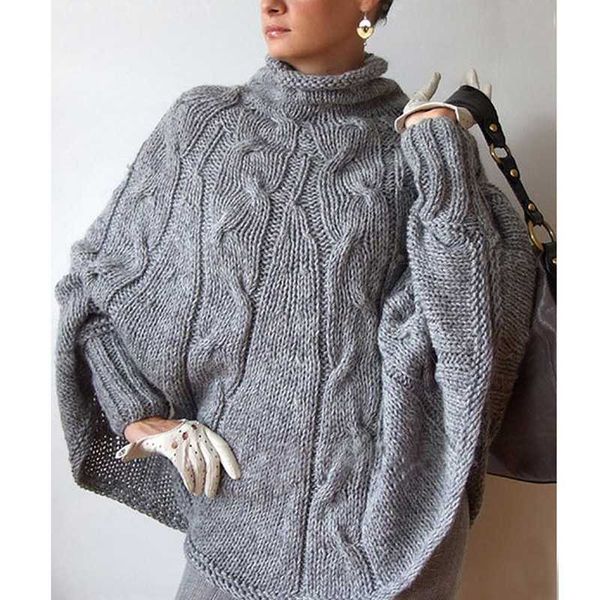 

women's sweaters autumn spring women sweater solid color high neck fashion simple bat sleeve casual female elegant knitted pullovers lo, White;black