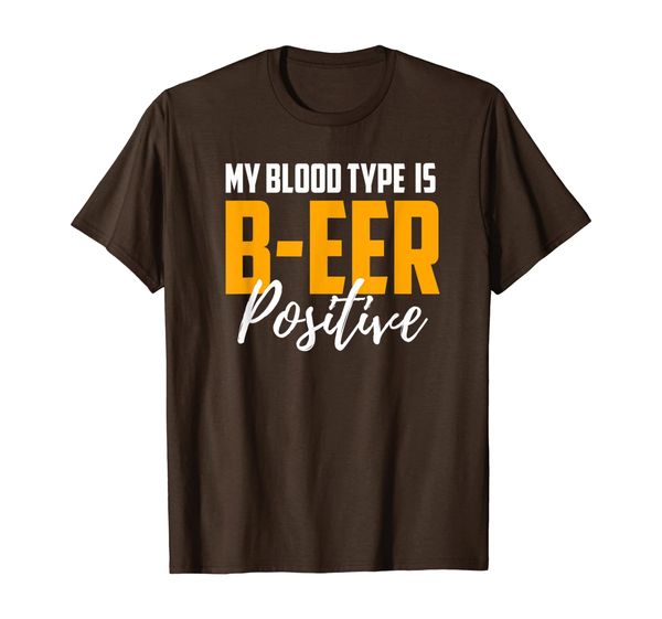 

Funny Blood Type Beer Positive Craft Beer Drinking T-Shirt, White;black