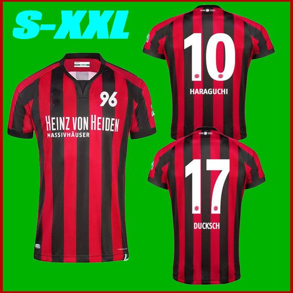 

2021 hannover 125th 96 anniversary special soccer jerseys 21 22 home away maina bijol haraguchi ducksch schindler jersey shirt, Black