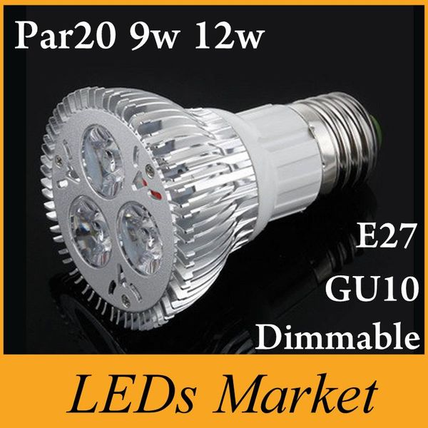 

bulbs 20 e27 gu10 led spotlight dimmable 9w 12w spot light bulb lamp ac90-260v warm/cool white 30/60/90 angle cri 85 ce ul