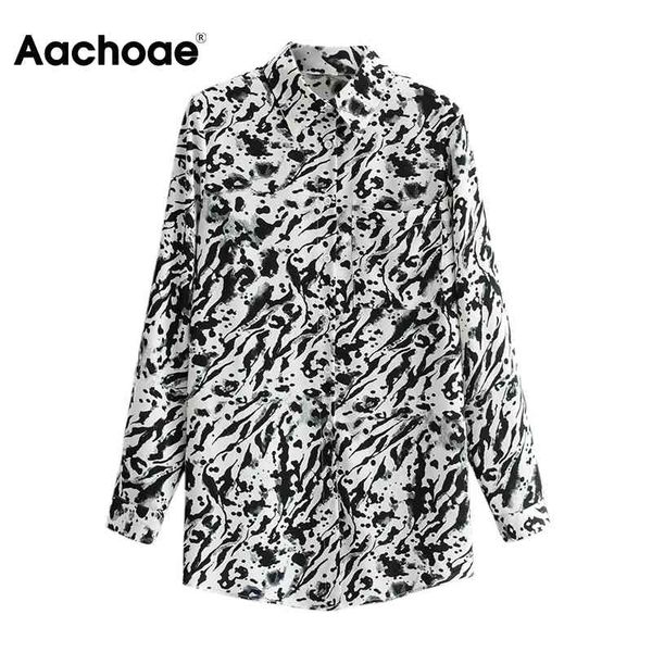 Autunno Primavera Donne Leopard Blusa a maniche lunghe Abbigliamento da ufficio Indossare Top Tunica Top Turn Down Collar Lady Stampa Camicia Blusas Mujer 210413