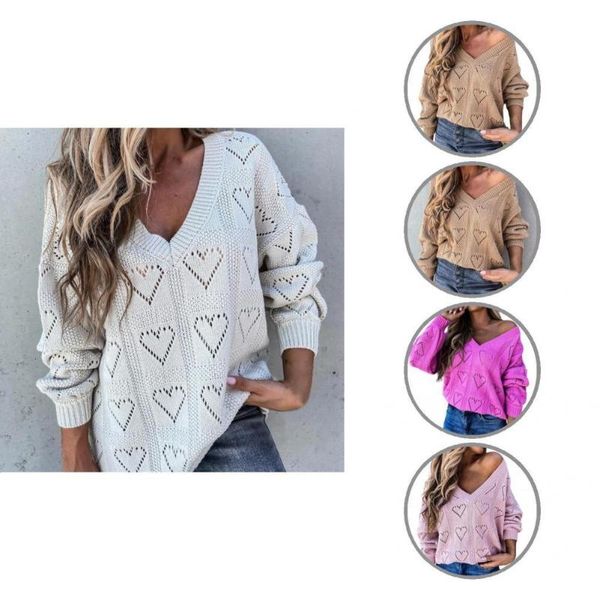 

women's sweaters great v neck solid color casual pullover winter sweater soft lady loose for home, White;black