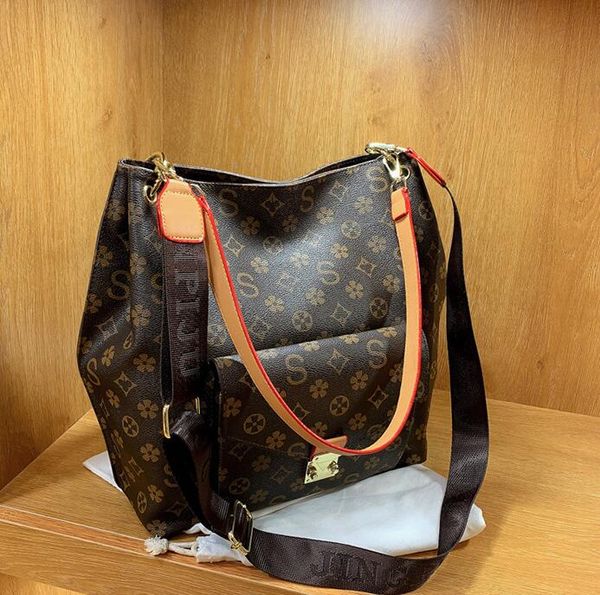 

wholesale factory womens leathers shoulder bags simple large-capacity printed backpack elegant old color leather handbag personalized belt w