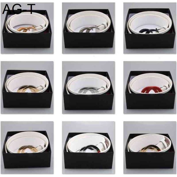 

mens women designer belt black red leather big gold with pearl buckle classic casual belts white original box set, Black;brown