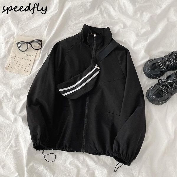

women's jackets autumn women baseball loose coats zipper casual basic jacket bomber coat female outwear 170300558185, Black;brown