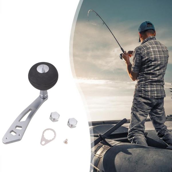 

metal fishing wheel arm folding handle reel modification accessories (grey) baitcasting reels