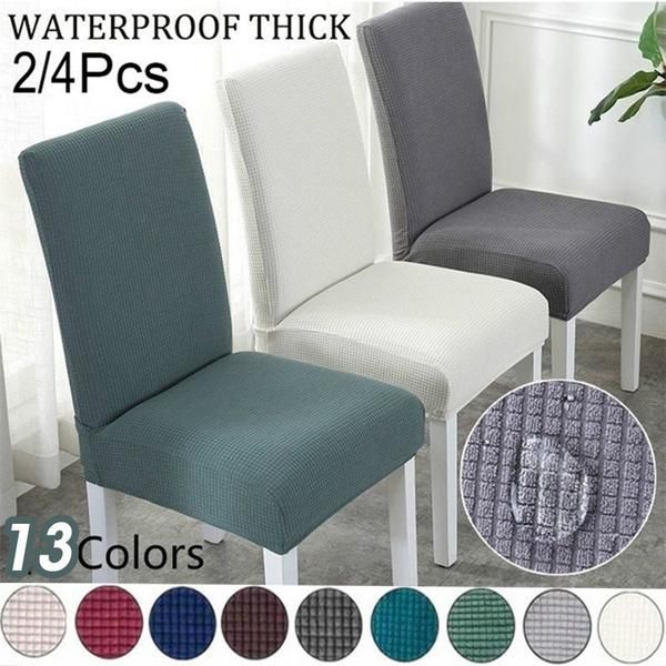 

chair covers jacquard solid color spandex elastic dining slipcover for wedding office banquet home kitchen protector