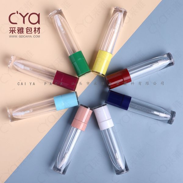 

factory wholesale 8 ml orange blue tube color lipstick can be bottled separately