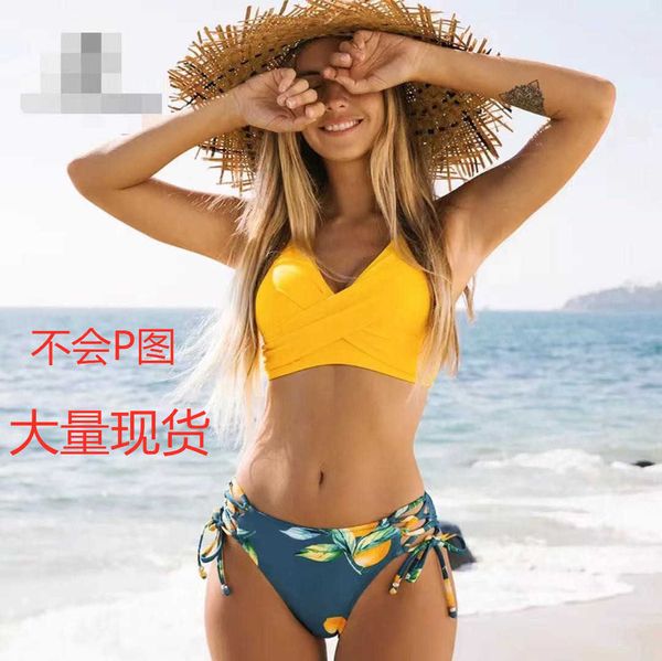

size 2021bikini one fits all yellow multi color swimsuit for women